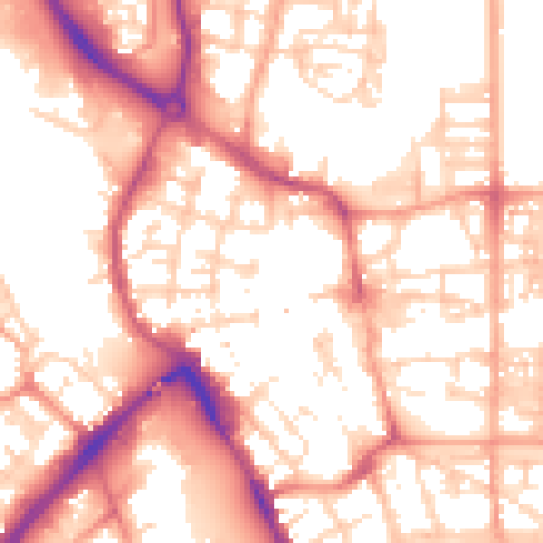 Daytime road noise heatmap for NR30 1LY