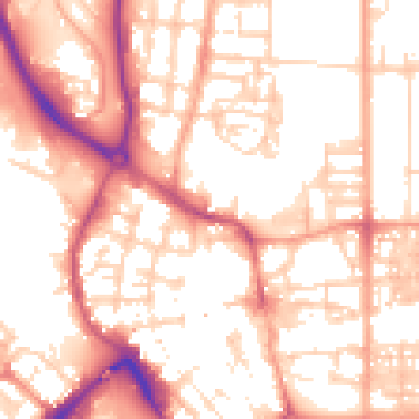Daytime road noise heatmap for NR30 1NS