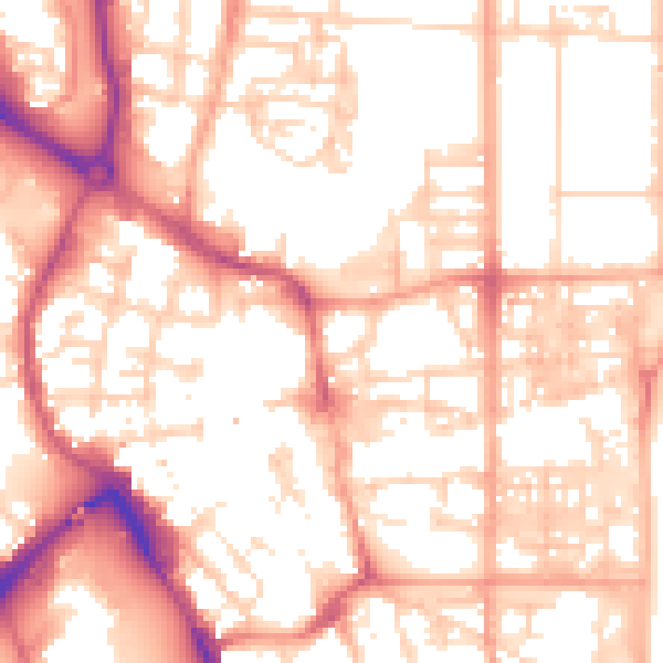 Daytime road noise heatmap for NR30 1NT