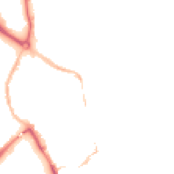 Night-time road noise heatmap for NR30 1NT