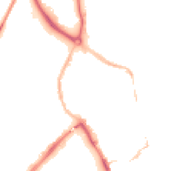Night-time road noise heatmap for NR30 1PQ