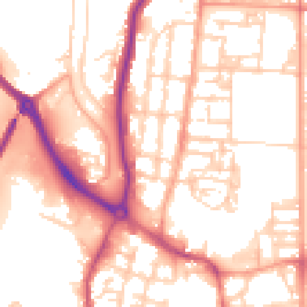 Daytime road noise heatmap for NR30 1PZ