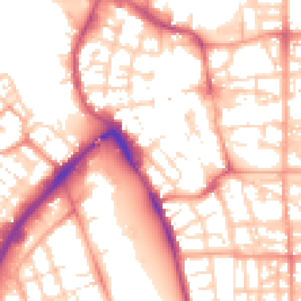 Daytime road noise heatmap for NR30 1RL