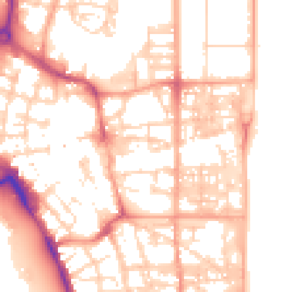 Daytime road noise heatmap for NR30 2BU
