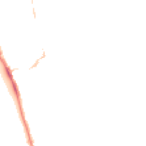 Night-time road noise heatmap for NR30 2BY