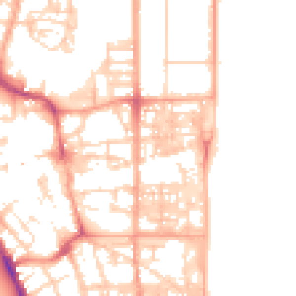 Daytime road noise heatmap for NR30 2DD