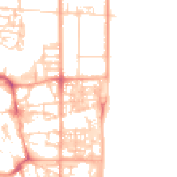 Daytime road noise heatmap for NR30 2DN