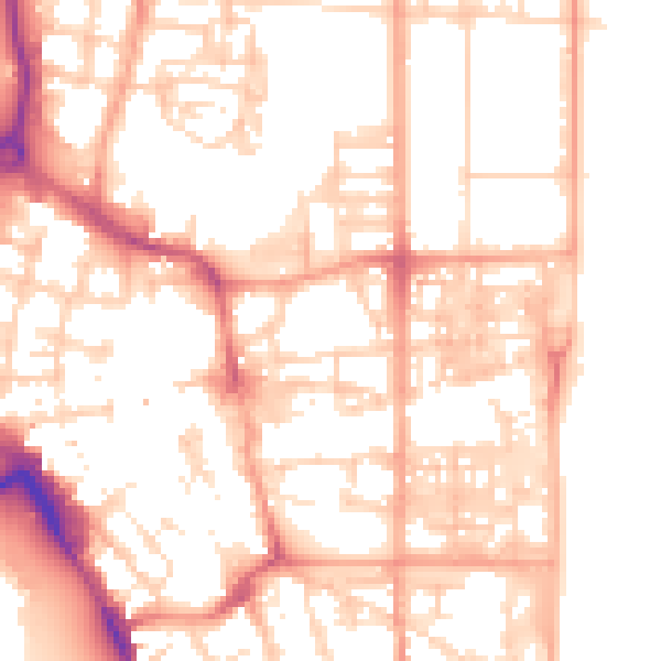 Daytime road noise heatmap for NR30 2EE
