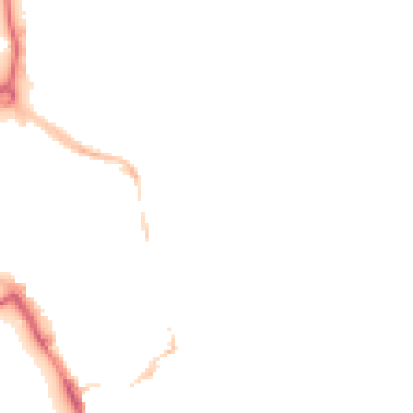 Night-time road noise heatmap for NR30 2EE