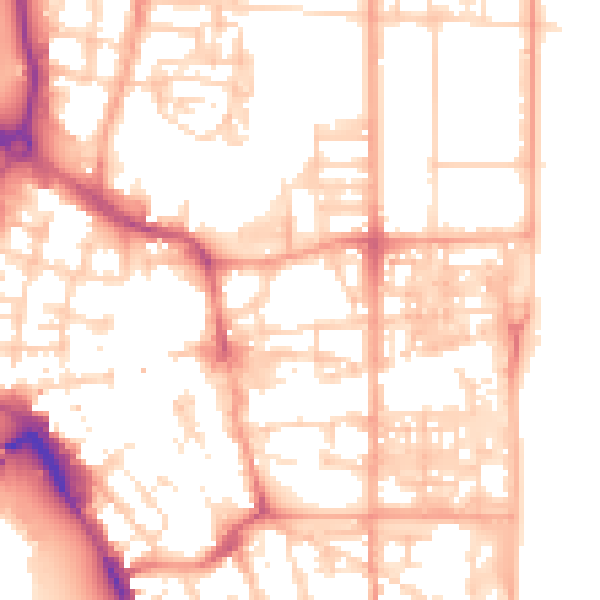 Daytime road noise heatmap for NR30 2FF