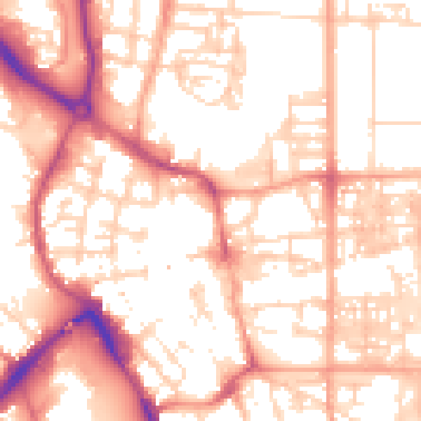 Daytime road noise heatmap for NR30 2HH