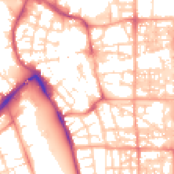 Daytime road noise heatmap for NR30 2HL