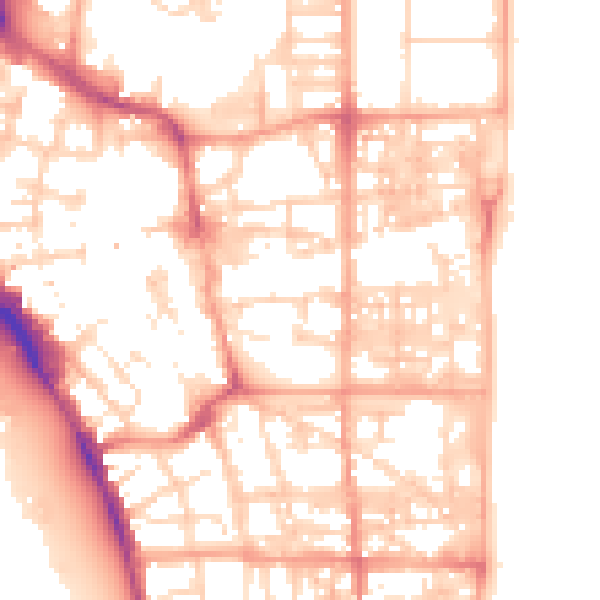 Daytime road noise heatmap for NR30 2HU