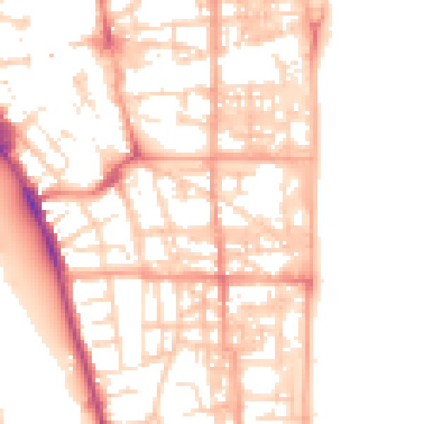 Daytime road noise heatmap for NR30 2JY