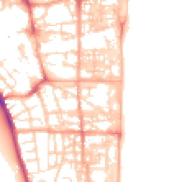Daytime road noise heatmap for NR30 2LQ