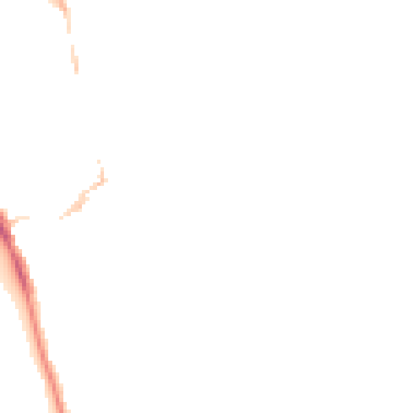 Night-time road noise heatmap for NR30 2LQ