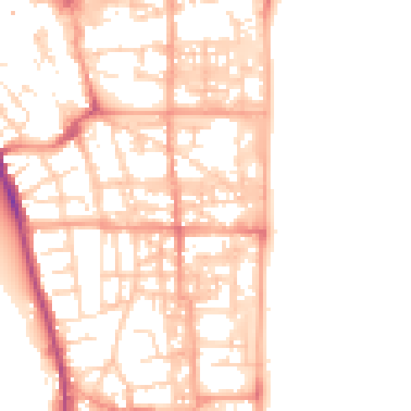 Daytime road noise heatmap for NR30 2NQ