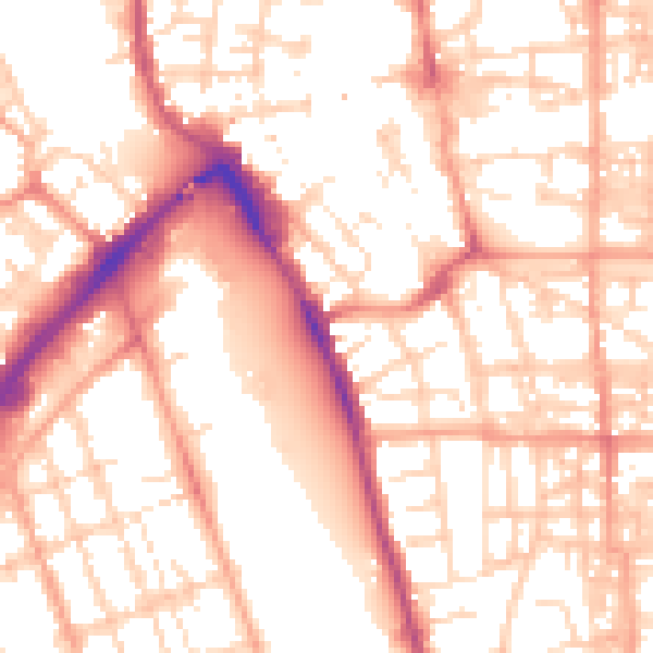 Daytime road noise heatmap for NR30 2RA