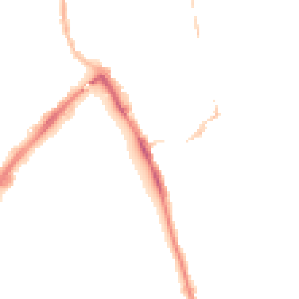 Night-time road noise heatmap for NR30 2RA