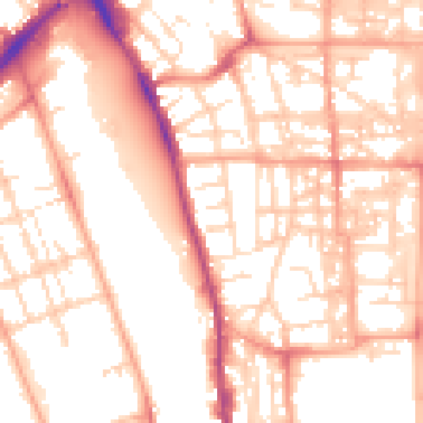 Daytime road noise heatmap for NR30 2RU