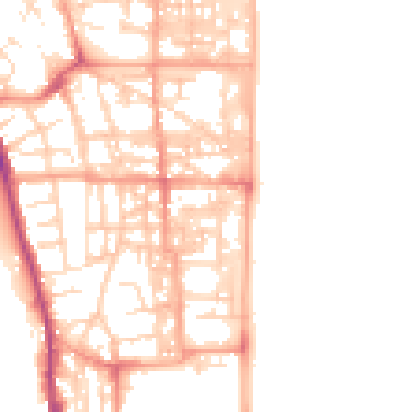Daytime road noise heatmap for NR30 3AL