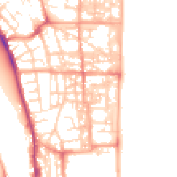 Daytime road noise heatmap for NR30 3BJ