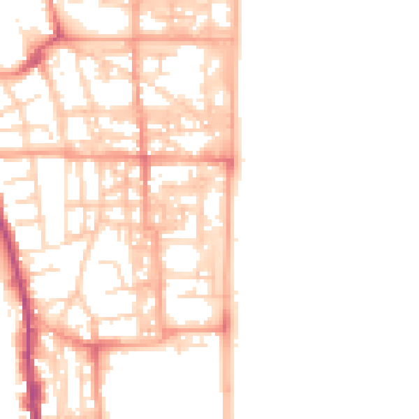 Daytime road noise heatmap for NR30 3BY