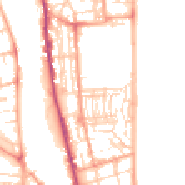 Daytime road noise heatmap for NR30 3DU