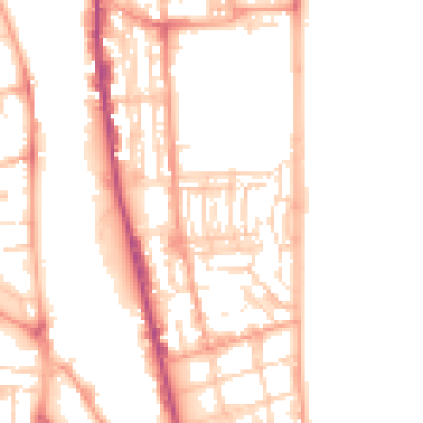 Daytime road noise heatmap for NR30 3EB