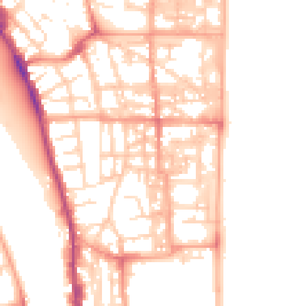 Daytime road noise heatmap for NR30 3HE