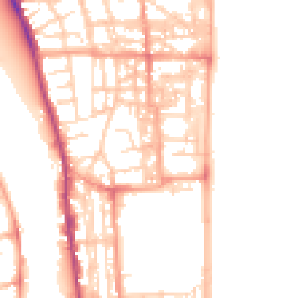 Daytime road noise heatmap for NR30 3HW