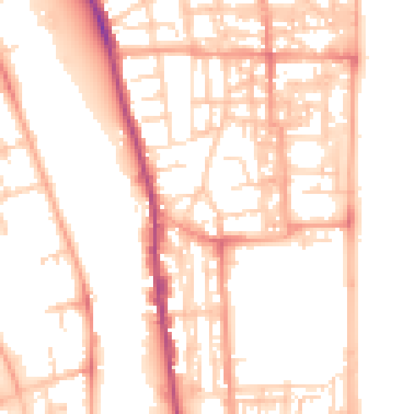 Daytime road noise heatmap for NR30 3HX