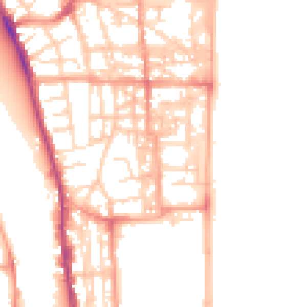 Daytime road noise heatmap for NR30 3JA