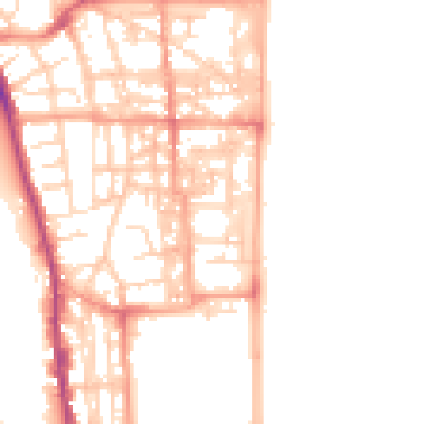 Daytime road noise heatmap for NR30 3JB