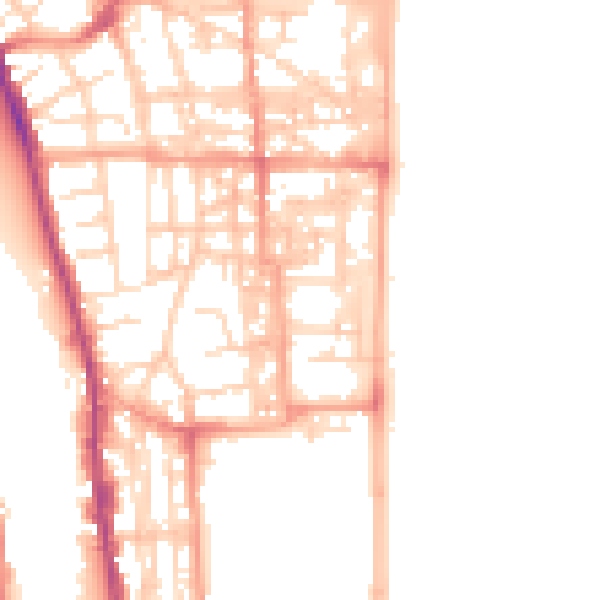 Daytime road noise heatmap for NR30 3JZ