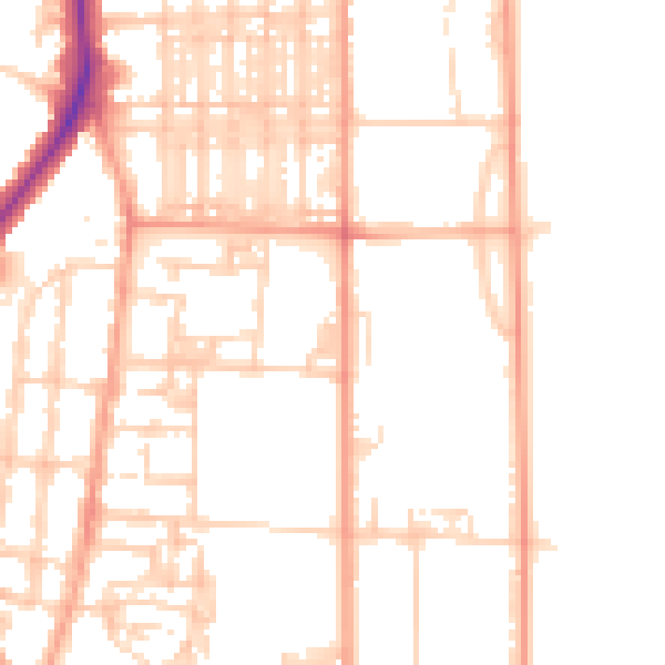 Daytime road noise heatmap for NR30 4DN