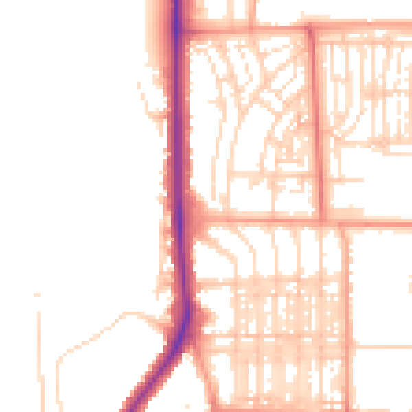 Daytime road noise heatmap for NR30 4DR