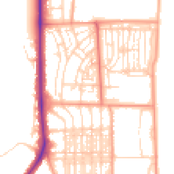 Daytime road noise heatmap for NR30 4DU