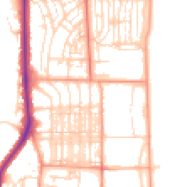 Daytime road noise heatmap for NR30 4DZ