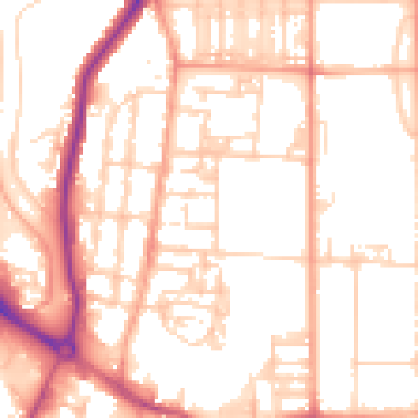 Daytime road noise heatmap for NR30 4HZ