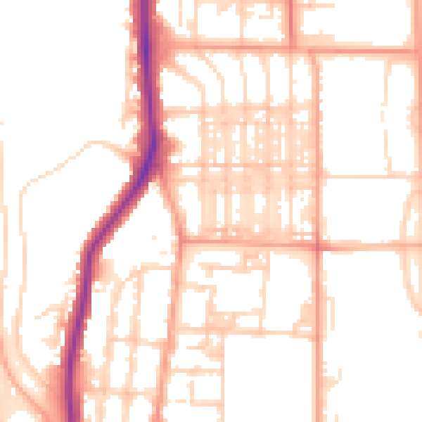 Daytime road noise heatmap for NR30 4JS