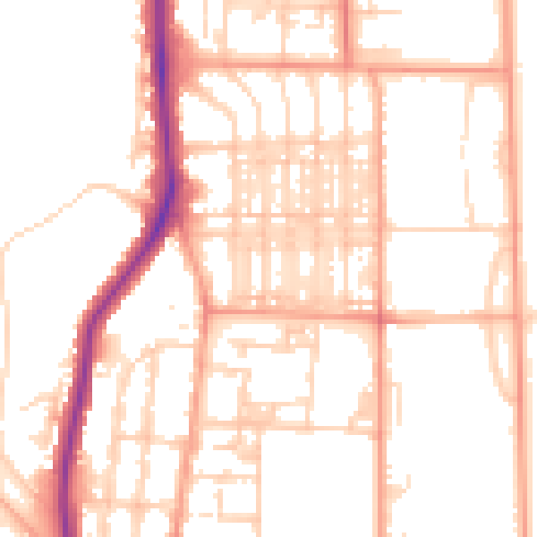 Daytime road noise heatmap for NR30 4JX