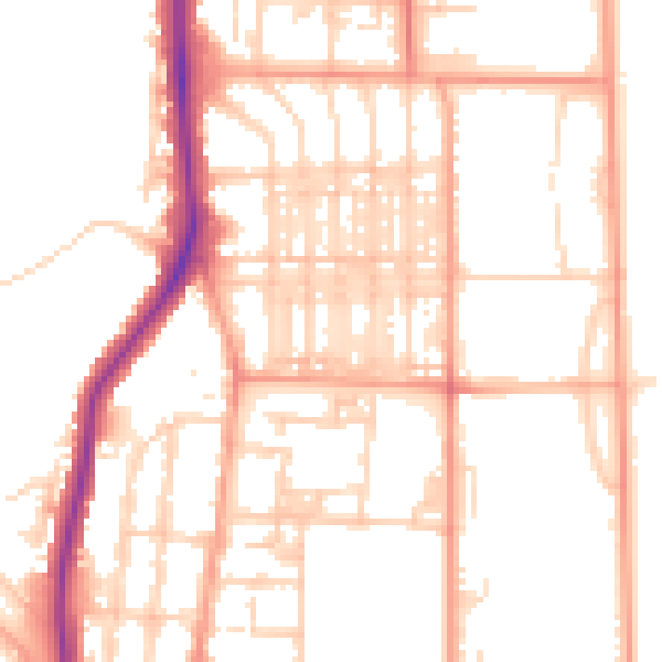Daytime road noise heatmap for NR30 4JY