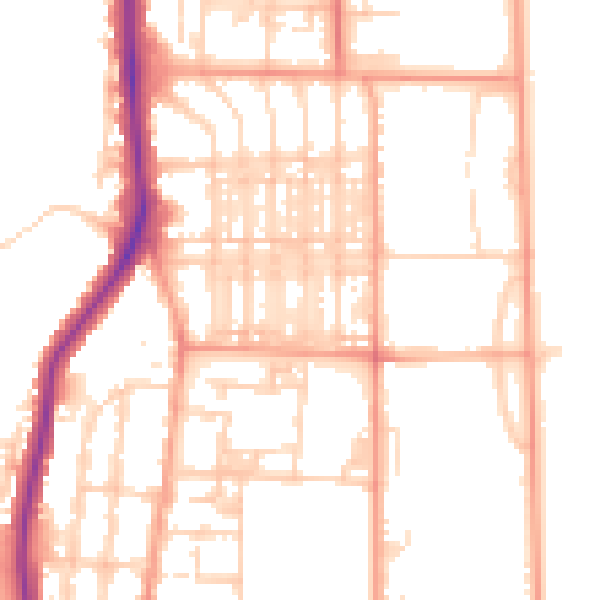 Daytime road noise heatmap for NR30 4NQ