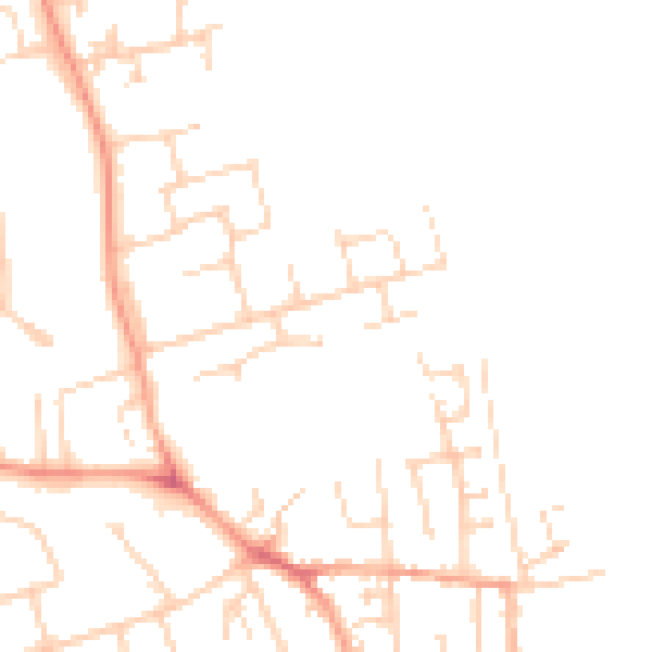 Daytime road noise heatmap for NR30 5DF