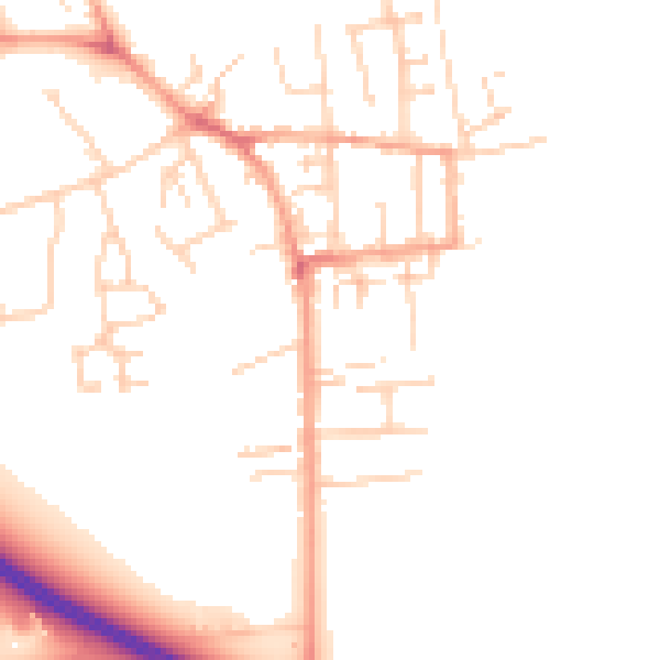 Daytime road noise heatmap for NR30 5DL