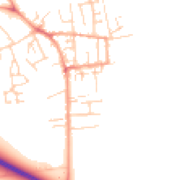 Daytime road noise heatmap for NR30 5DX