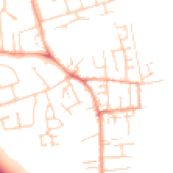 Daytime road noise heatmap for NR30 5EL