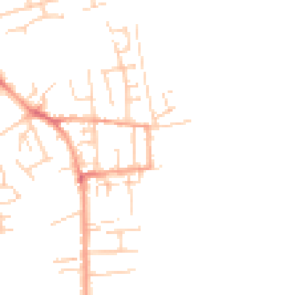 Daytime road noise heatmap for NR30 5HB