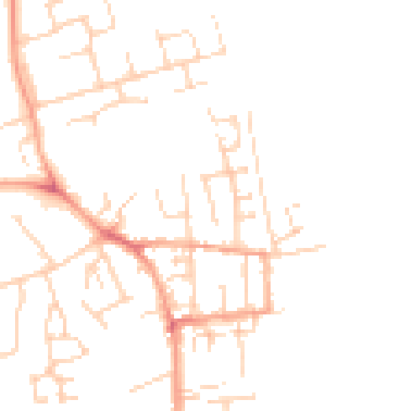 Daytime road noise heatmap for NR30 5HS